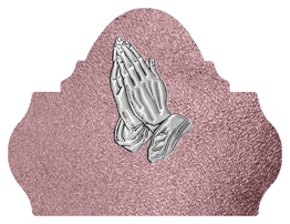 DARAY L 516 SL SH OR Silver Praying Hands Shimmer Orchid Background